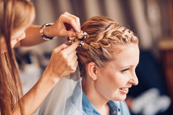 Brautstyling von Kathrin Tollas, Braut Make-up und Brautfrisur