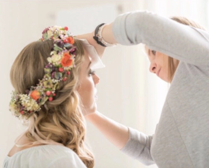 Brautstyling von Kathrin Tollas, Braut Make-up und Brautfrisur